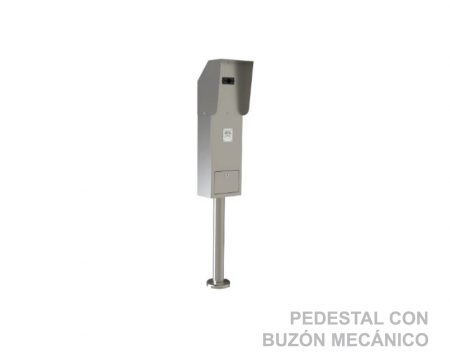 Pedestal con buzón mecánico